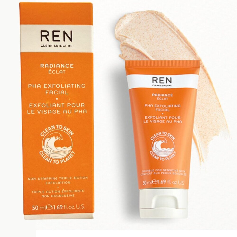 REN Radiance PHA Exfoliating Facial 50ml Vegan Clean Beauty Sensitive Skin